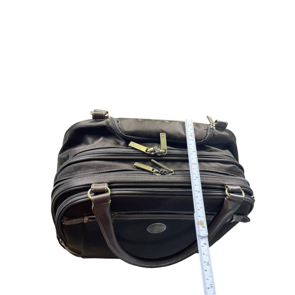 Ralph Lauren Chaps green Rolling Carry-On overnight Luggage Bag SKU 8697 - Picture 5 of 16